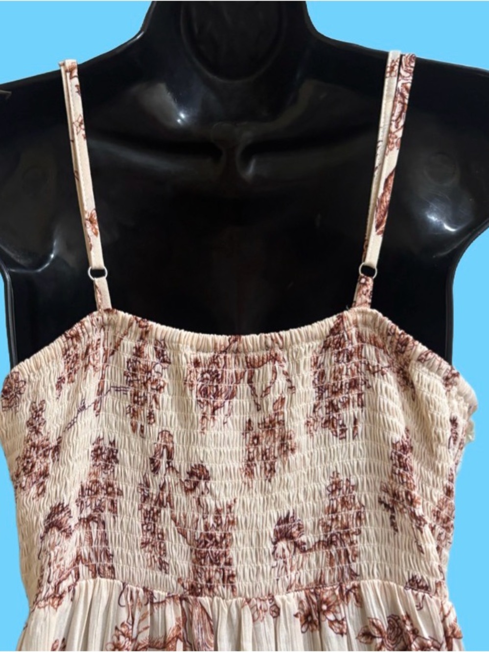 Angie Horse Print Cream Floral Lace-Trim Maxi Dress⭐️NWT⭐️ - Picture 8 of 8